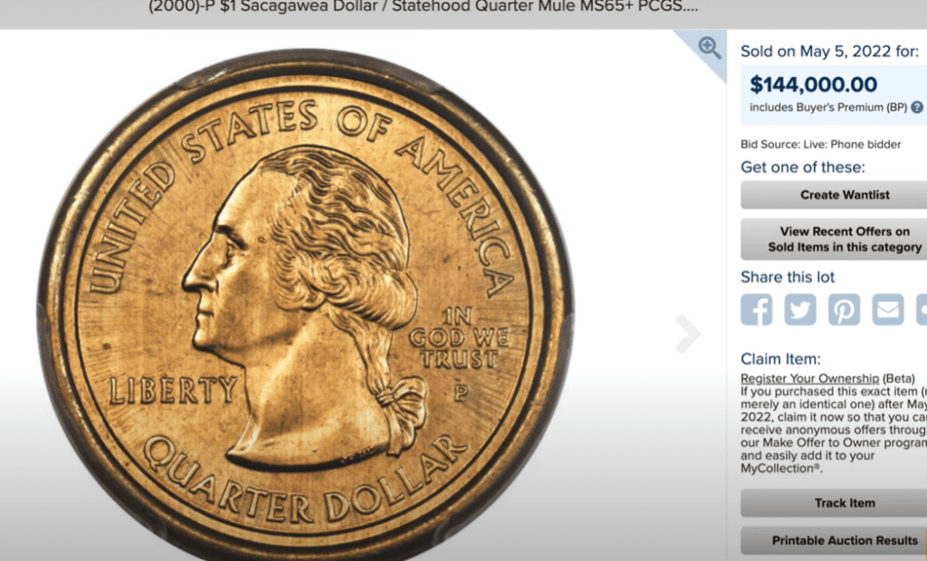 Mule coin sacagawea